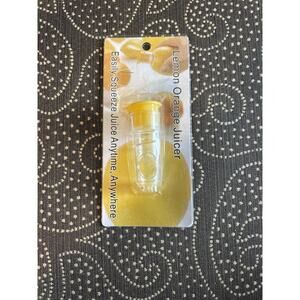 Manual Lemon Orange Juicer C-3532 Dishwasher Safe Yellow Clear Plastic